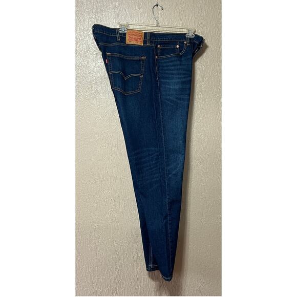 Levi Straus 505 Men's Blue Denim Straight Legs Jeans Pants Cotton Mid Rise 42x32 - Picture 4 of 13